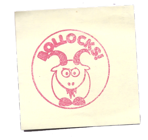 bollox post-it