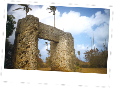 The Ha'amonga 'a Maui trilithon on Tongatapu, 1998